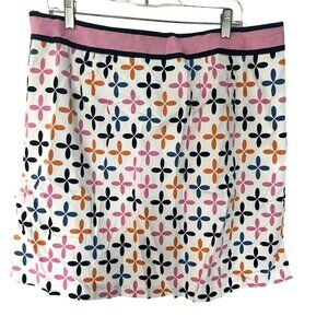 Talbots Women's Floral Print Pockets Size 6 Multi-Color Stretch Skort